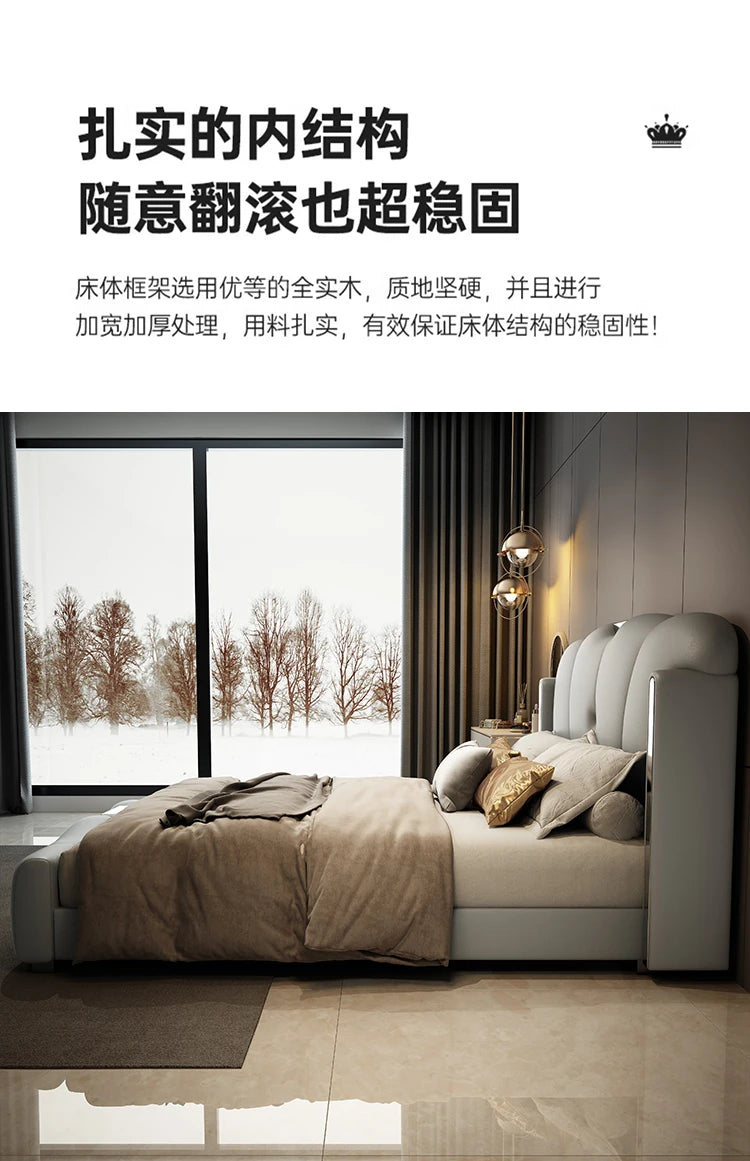 European Sleeping Bed Princess Platform Double Luxury Massage Bed Design Full Storage Sofa Letto Matrimoniale Trendy Furniture