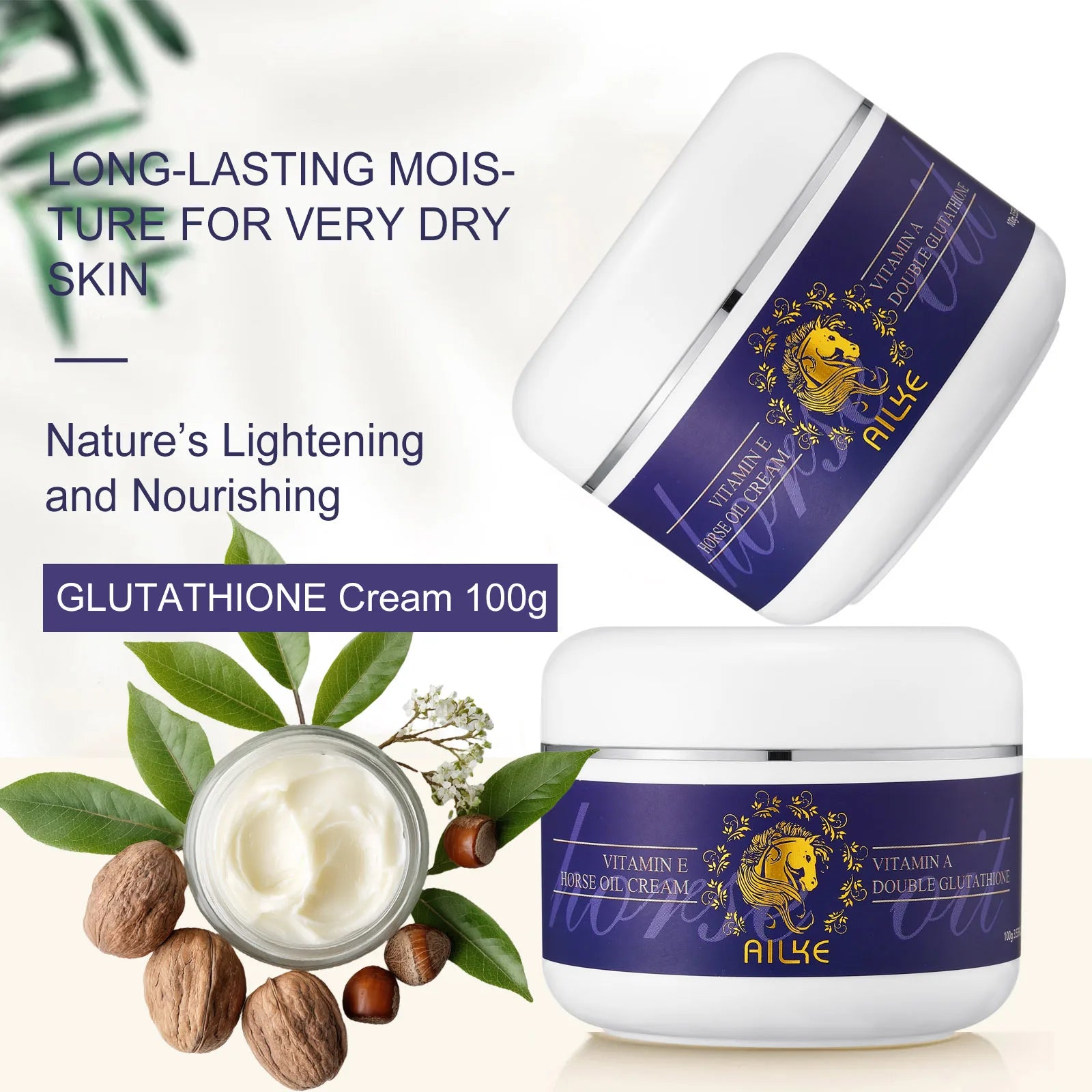 AILKE Double Glutathione Whitening Daily Skin Care, Clean Skin, Lightening, Even Toning, Remove Melanin, For All Skin Types