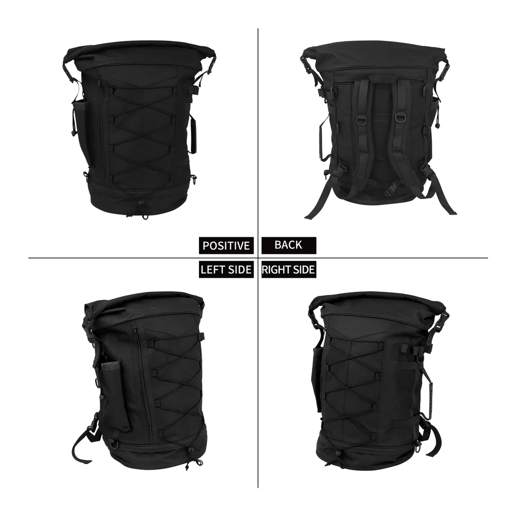 Motorcycle 50L-85L Luggage Backpack Sissy Bar Backrest Bag With Straps Universal For Most Motorcycles Expandable Tail Rack Bag