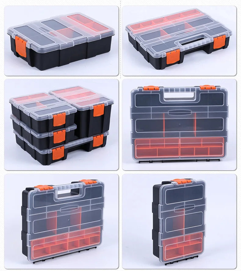 Tool Box Organizer Sets,  Hardware & Parts Organizers, Compartment Small Parts Boxes, Versatile and  Storage Tool Box