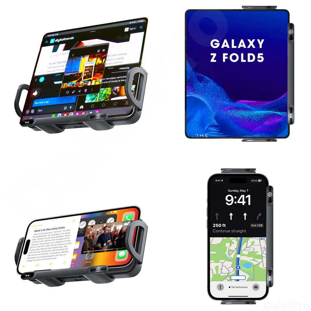 Foldable Phone Holder Car Wireless Charging Phone Mount Universal Phone Holder Intelligent Induction Electric Rotation Charger