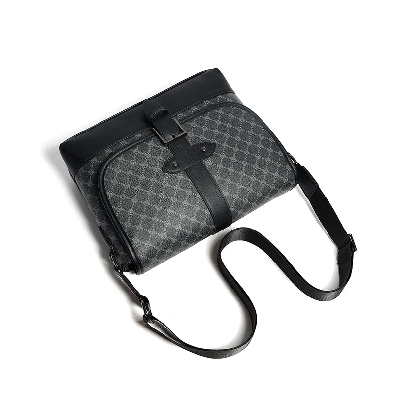 Business Leather Large Crossbody Bag for Men Bags Designer Casual Man Messenger Bag Male Sling Pack Work Shoulder Bag Luxury