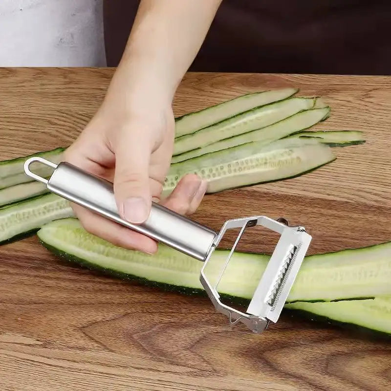 Kitchen Vegetable Peeler Stainless Steel Double-Head Melon Planer Multiple-Function Fruit Peeler Household Tool