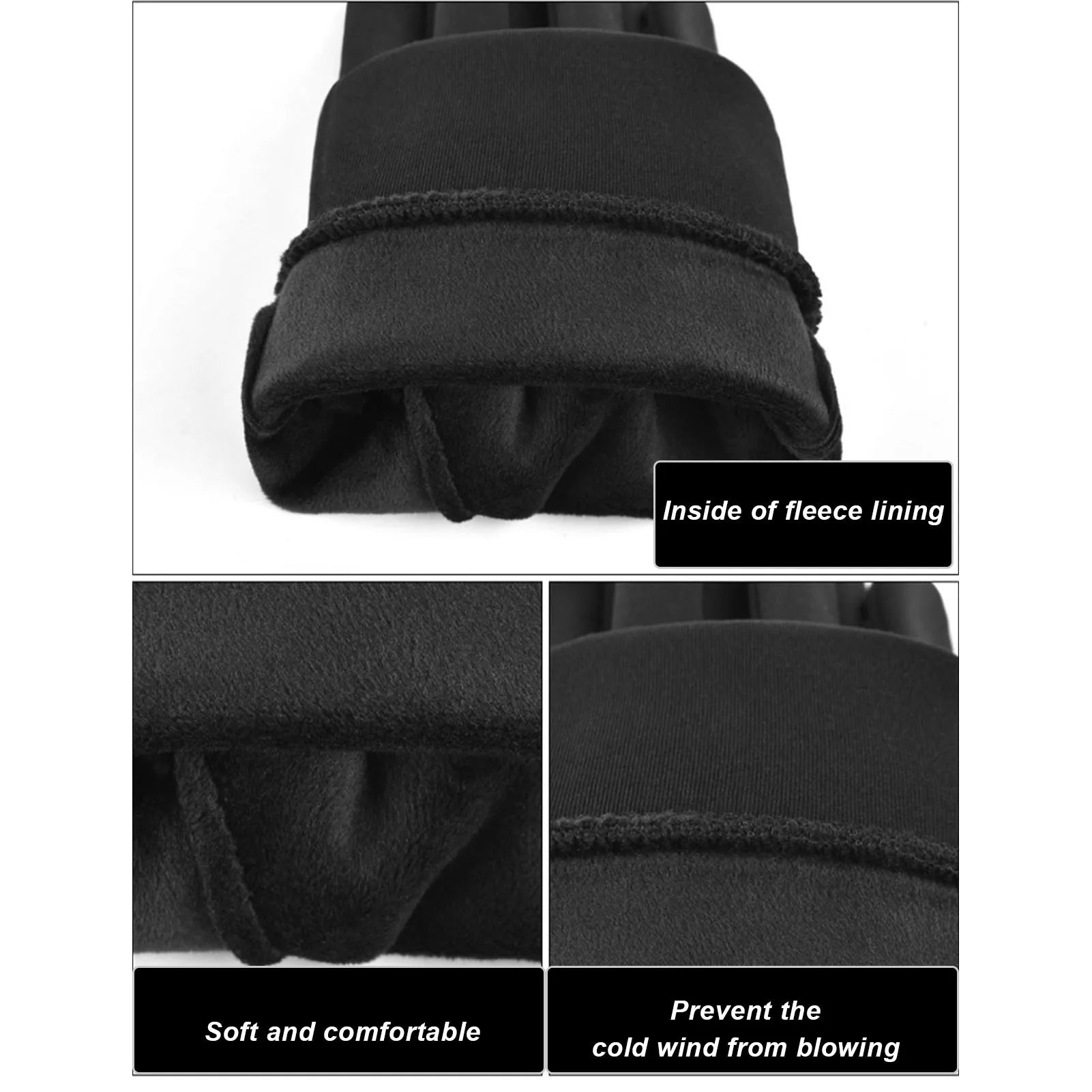 Winter Men Gloves  Windproof Waterproof Brushed Gloves For Outdoor Sports Activities Skiing Black Winter Men Gloves