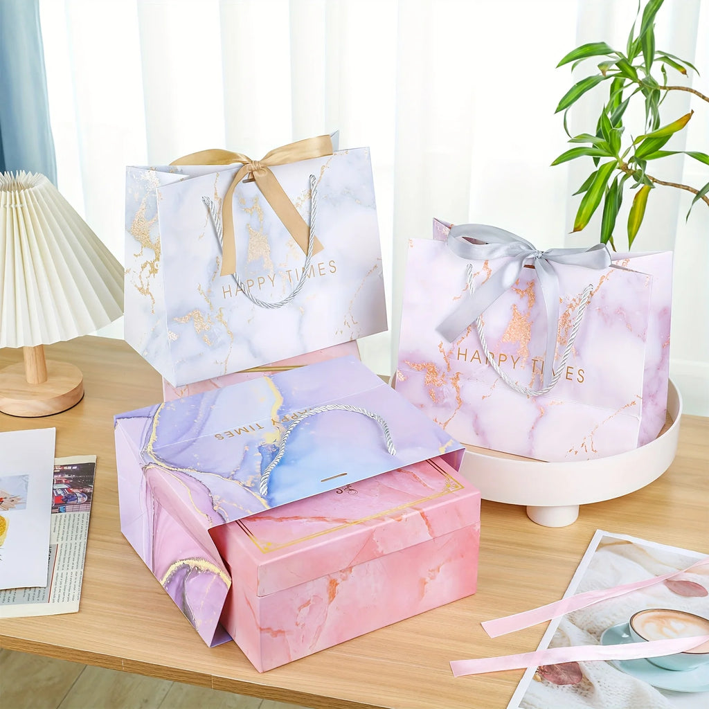 3 pieces Gift Bag, Presents Gift Bags with Ribbon Gift Bags Medium Birthday Gift Bag for Presents For Christmas and Halloween