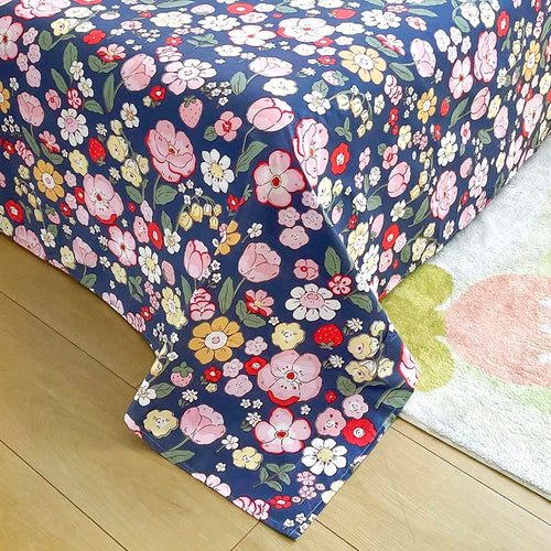 1pc Bed Sheet Flower Printed Top Sheets Single/Queen/King Bedsheet for Double Beds Floral Flat Bed Sheet(without pillowcase)