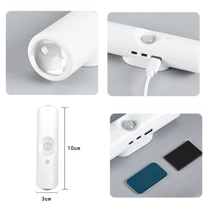 Smart RGB Gradient Night Light Wall Lamp for Bedroom Bathroom Magnetic Motion Sensor Rechargeable Closet Garden Home Decor