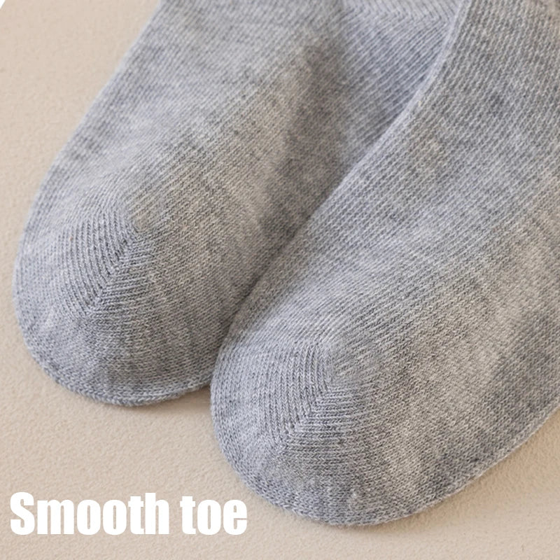 Girls Long Socks Solid Color Sweet Bow Kids Long Sock Girls Student Socks For Girls Warm Girls Stocking For 1-12 Year