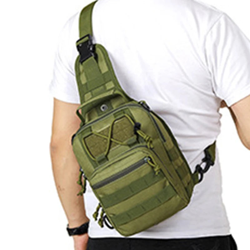 Men Cross body Sling Backpack Shoulder Chest Bag Travel Outdoor Sports Climb Tactical Military Nylon Male Side Messenger Bag