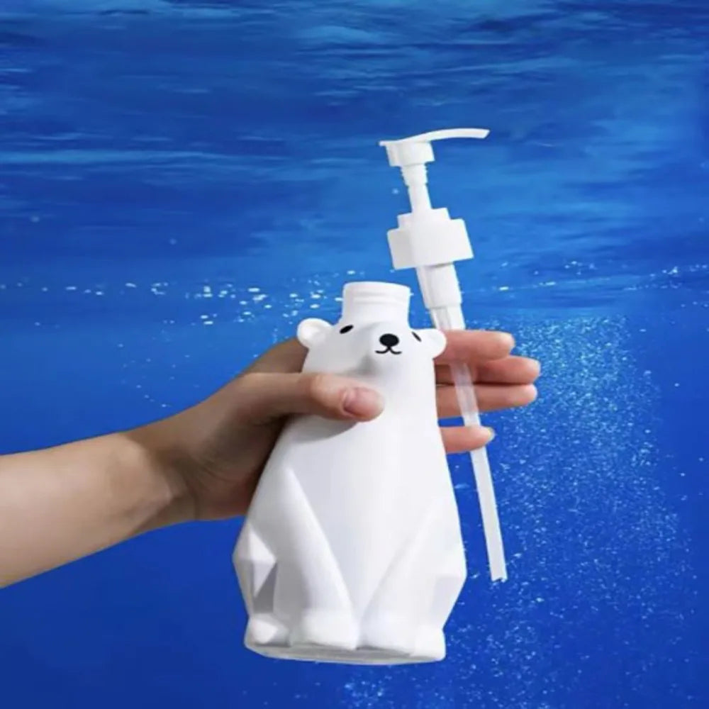 450ml Cute Bear Shape Soap Dispenser Liquid Shampoo Shower Gel Lotion Dispensing Bottle Hand Sanitizer Kitchen Press Pumps