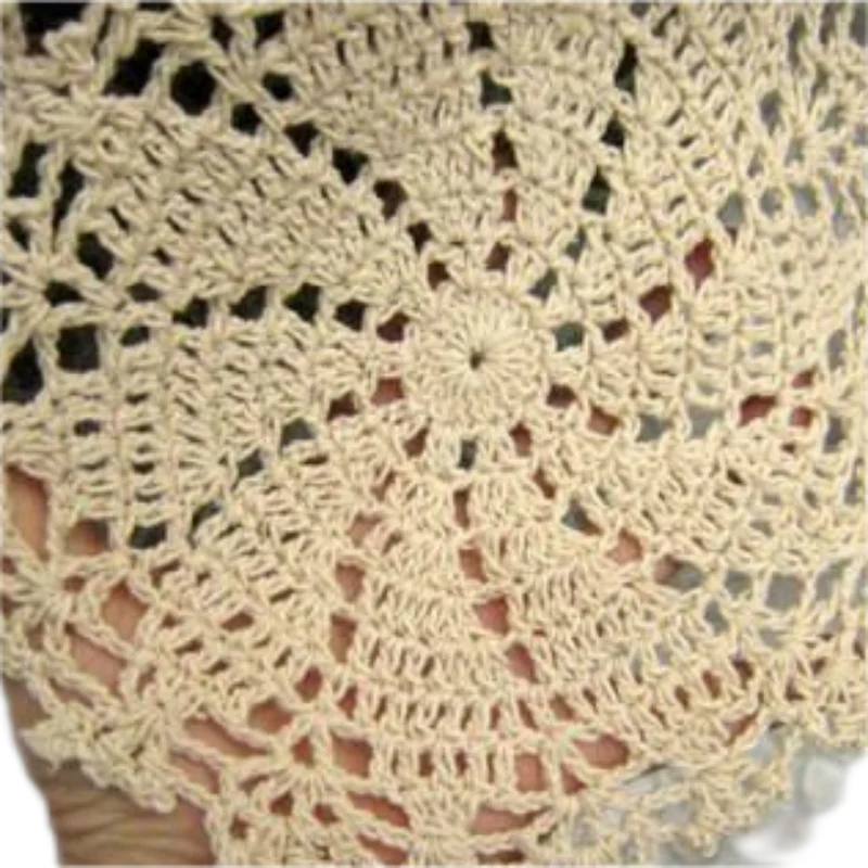 Handmade Crochet Tablecloth Nice Hand Crochet Dinner Round Table Cloth 100% Cotton Many Size Available