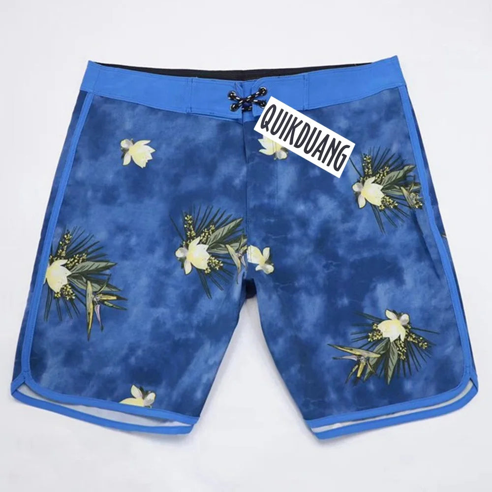 New Fashion Men's Waterproof Stretch Surf Pants Quick-Dry Bermuda Boardshorts Casual Spandex Swimming Trunks Beach Shorts T04