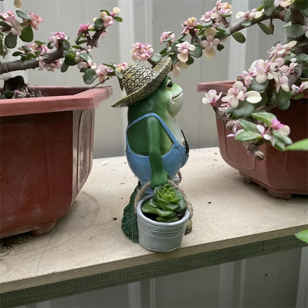 Outdoor Courtyard Balcony Supplies Small Creative Decorative Ornaments Animals Frogs Gardens Succulent Flowerpots Festival Gifts