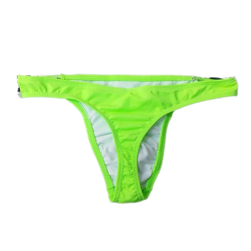 Men's Swimming Trunks with Push Pad Low Waist Bikini Panties Solid Sexy Swimsuit Quick-Drying Swimming Shorts Beach Swim Surf