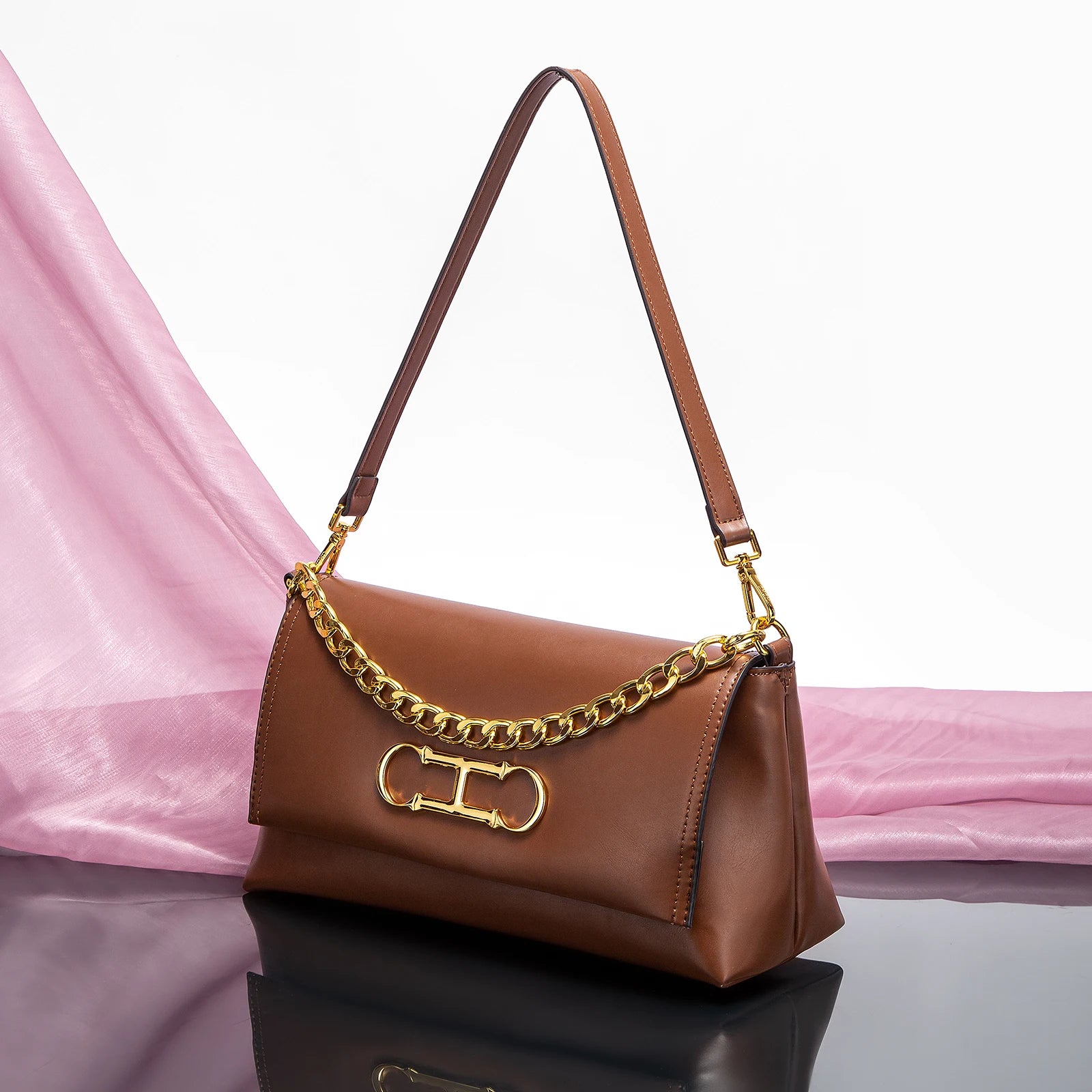 Fashion Classic Retro New Solid Color Square Women's Shoulder Bag Fashion Party Multi functional Occasion Crossbody Bag