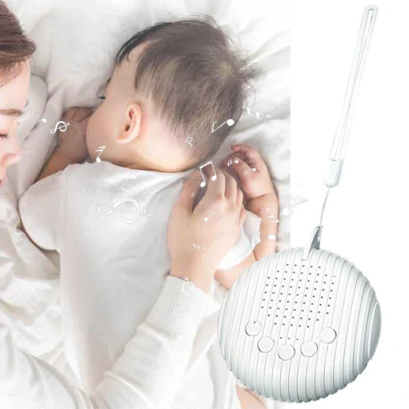 Portable White Noise Sound Machine Baby Sleep Machine 10 Soothing Sounds Volume Adjustable Built-in Rechargeable Battery USB