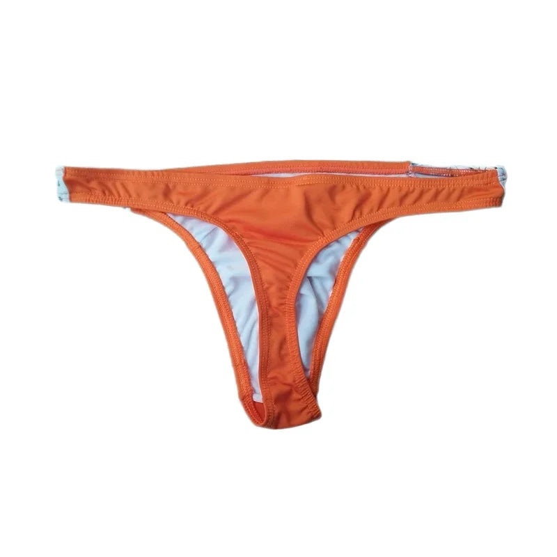 Men's Swimming Trunks with Push Pad Low Waist Bikini Panties Solid Sexy Swimsuit Quick-Drying Swimming Shorts Beach Swim Surf