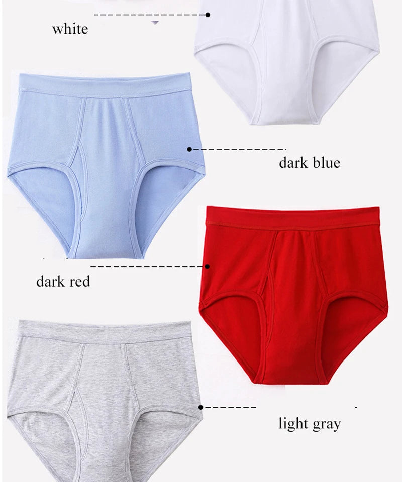 Men's Briefs Sexy Underwear Men 100%Cotton Soft Underpants Comfortable Solid Panties Male High Waist Breathable Underwear Cuecas