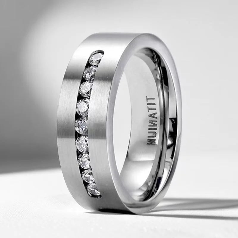 New Unisex Rings Simple Luxury Stainless Steel Fashion Wedding Jewelry Gift for Men & Women Korean Fashion Trend Jewelry Льготы