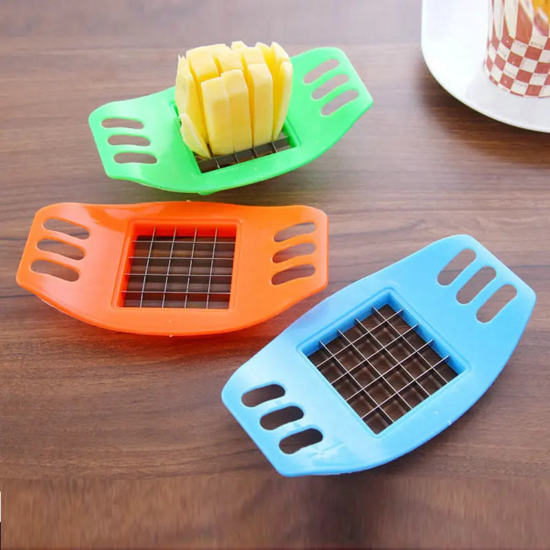 Potato Cutter Stainless Steel French Fries Cutter Potatoes Cutter Chopper Chips Making Tool Home Kitchen Gadgets Accessories