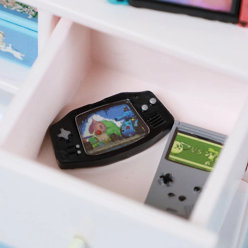 Dollhouse Compatible Miniature Game Console Model, Ideal for Decoration and Prop Photography
