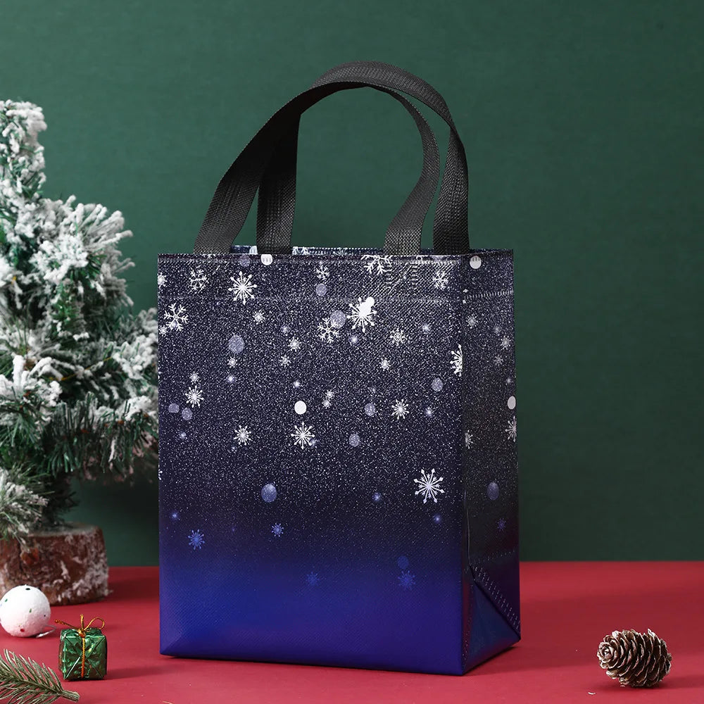 Christmas Gift Bags Non-Woven Christmas Bags Christmas Decorations for Home 2024 Navidad Natal Gifts New Year 2025 Packing Bag
