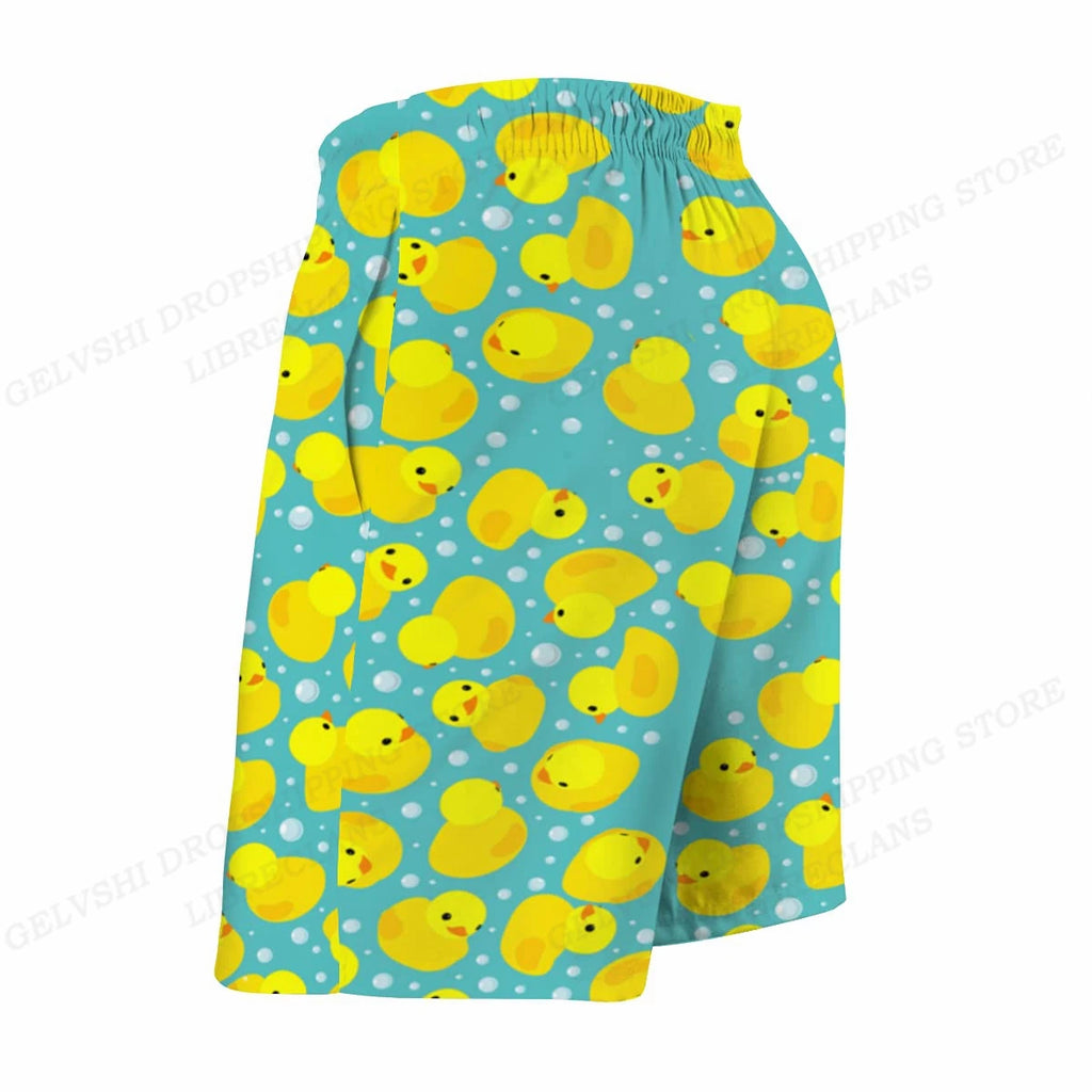 Duck Board Short Kids Beach Shorts Men's Swimming Trunks Masculina Casual Shorts Boy Sports Briefs Swimwear Trunk Quick Dry Pant