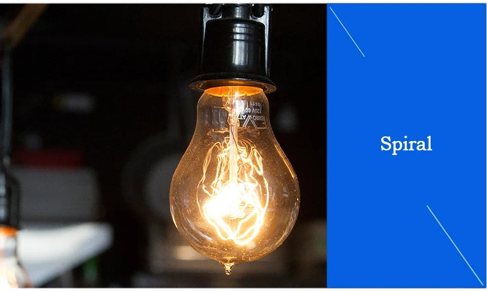Vintage Edison LED Filament Bulb E27 220V 4W Dimmable Amber Glass ST64 G80 G95 G125 T185 A19 Retro Incandescent Lamp for Home