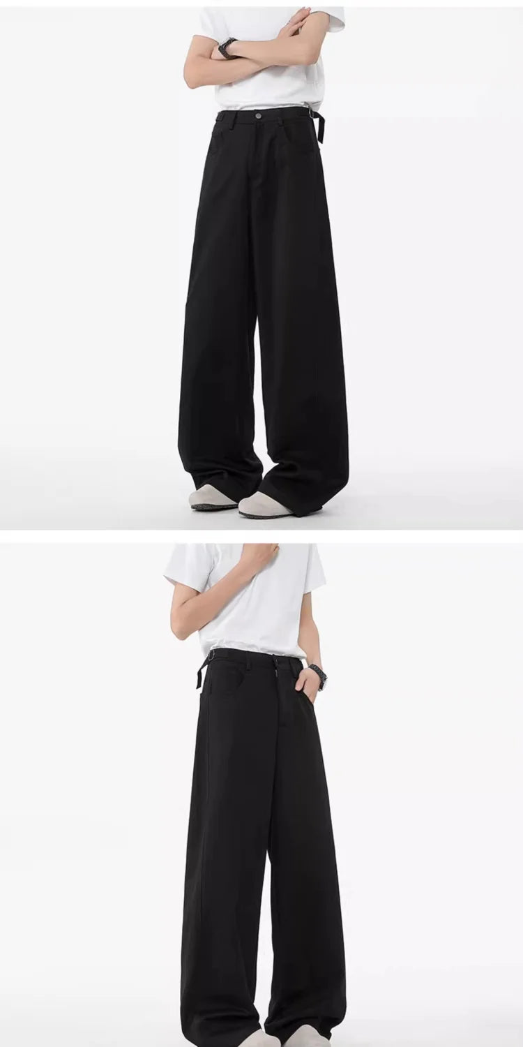 Men's Oversized Wide Leg Trousers High Waist Relaxed Fit Pants