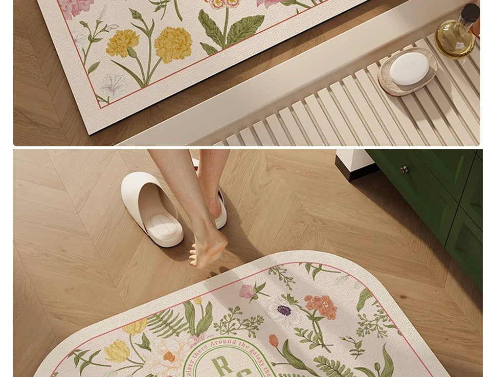 Bathroom Mat Toilet Entrance Doormat Bath Rug Non-slip Carpet  Absorbent Foot Mats for Floor Anti-slip Area Rugs Home Decor