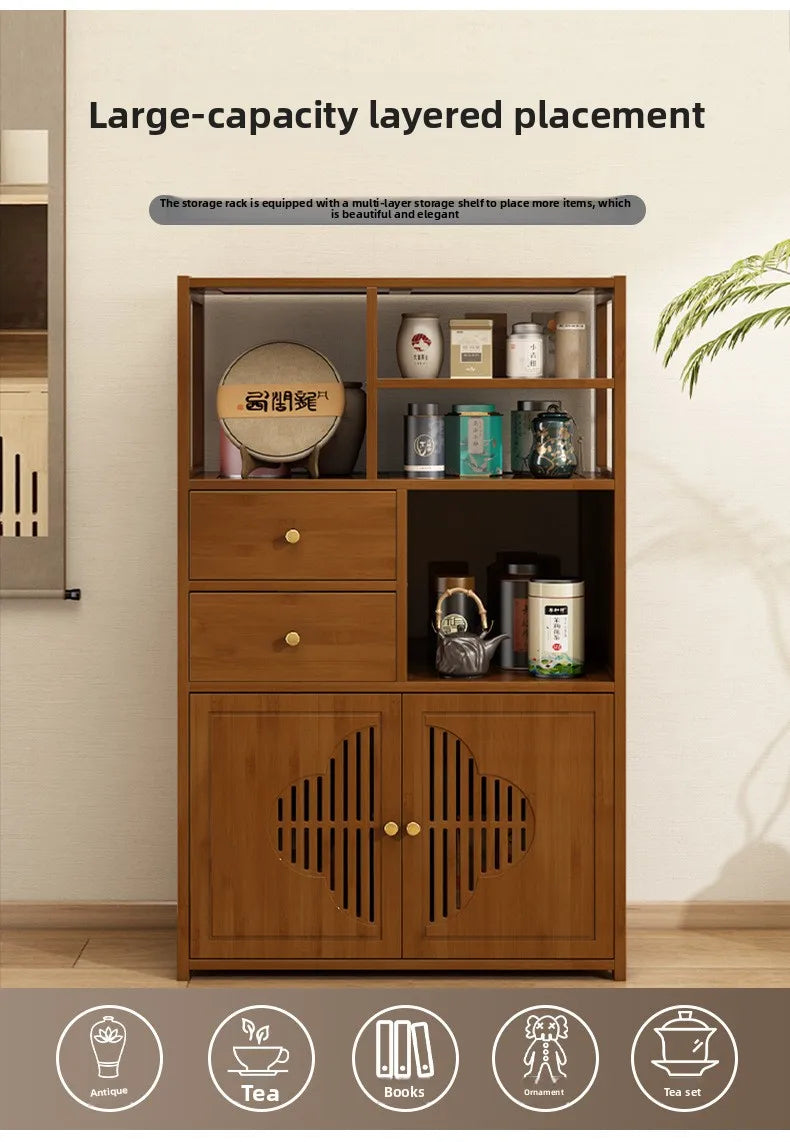 Tea cabinet, locker, living room, tea table against the wall, side cabinet storage locker