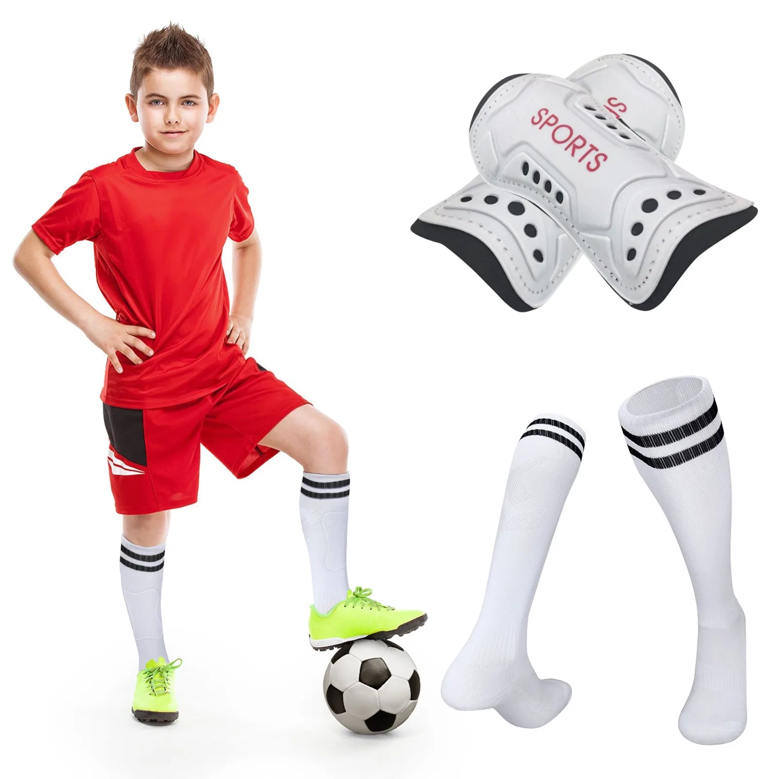 Professional Football Socks for Kids Boys Sports Long Tube Rubber Anti-Slip Man Soccer Thickened Towel Bottom Sweat Absorbing