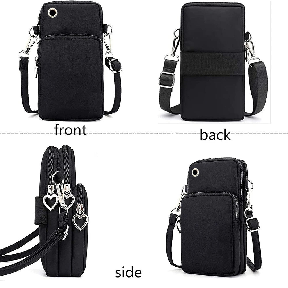 Universal Mobile Phone Bag Iphone 13 Huawei Shoulder Cross-body Package Women Sport Pouch Unisex Arm Wrist Bags Butterfly Print