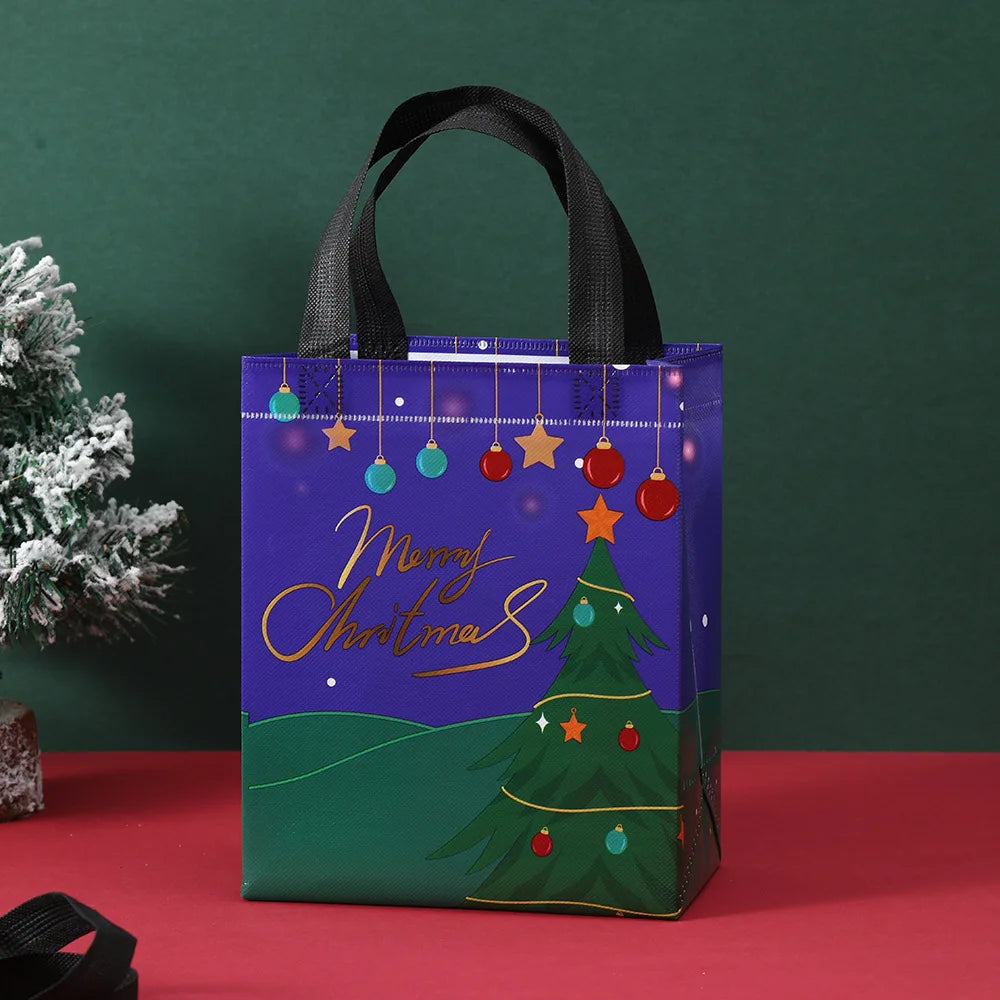 Christmas Gift Bags Non-Woven Christmas Bags Christmas Decorations for Home 2024 Navidad Natal Gifts New Year 2025 Packing Bag