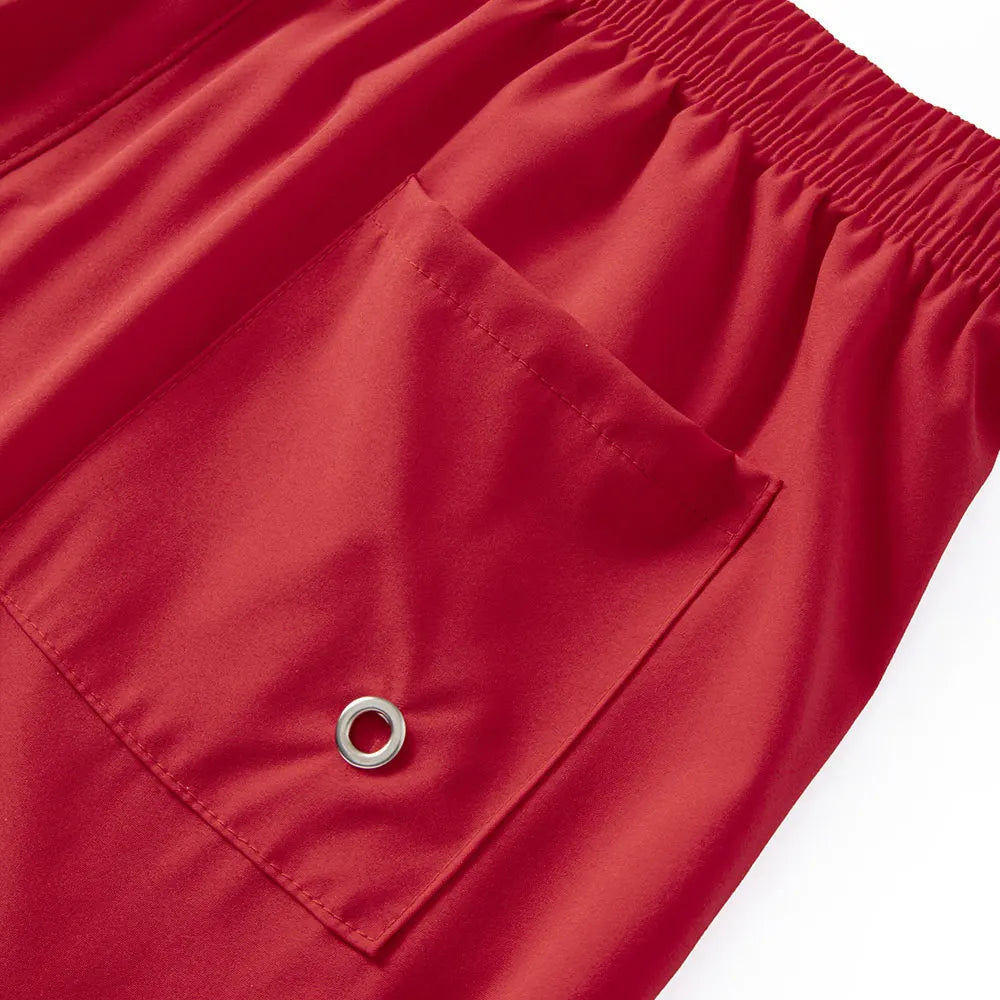 Men's Solid Color Swimming Trunks Comfortable And Breathable Swim Trunks Bathing Suit Drawstring With Pockets For Diving Surfing