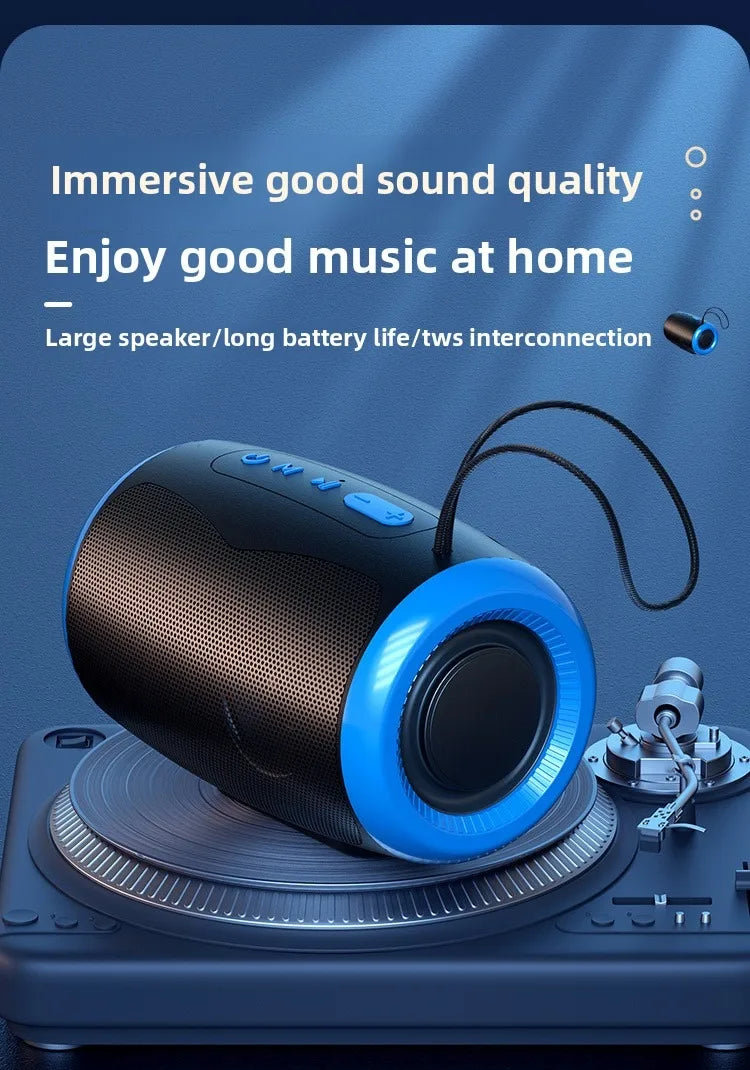 Portable Speaker Wireless Bluetooth Speakers with 5.3 Stereo FM/SD/USB Disk/Aux Modes Waterproof for Outdoor Hifi Sound TSN-1