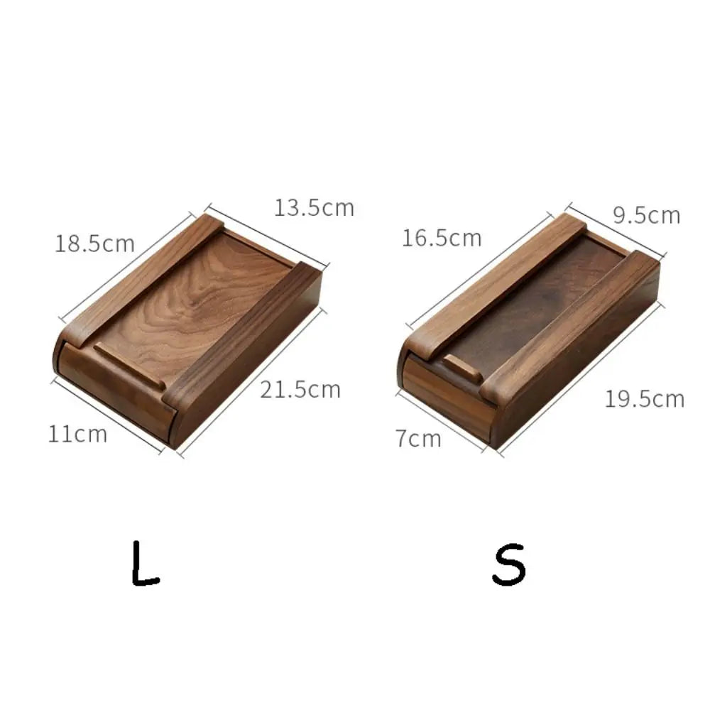 Invisible Storage Box Decoration Bamboo/Walnut Adhesive Hidden Drawer Home Storage Stationery Container Wooden Storage Drawer