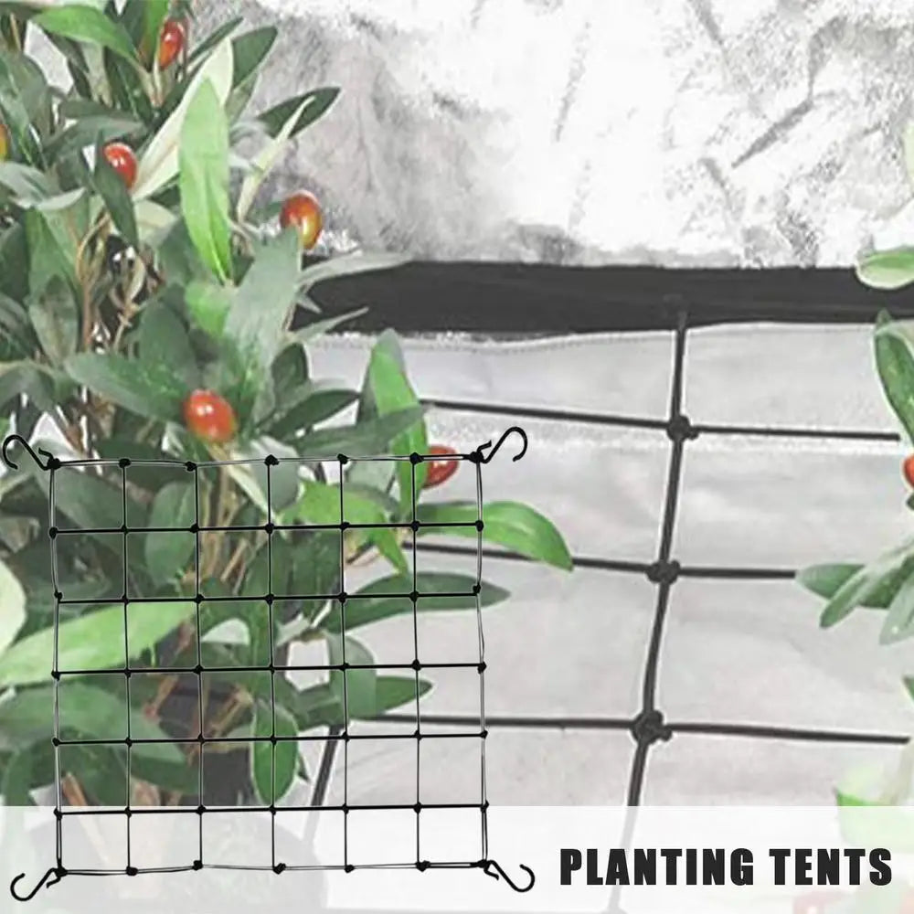 Trellis Net for Grow Tent Elastic Hydroponics Support Plant Net with Hooks Growing Net 44 Inch Grid Heavy-Duty Construction