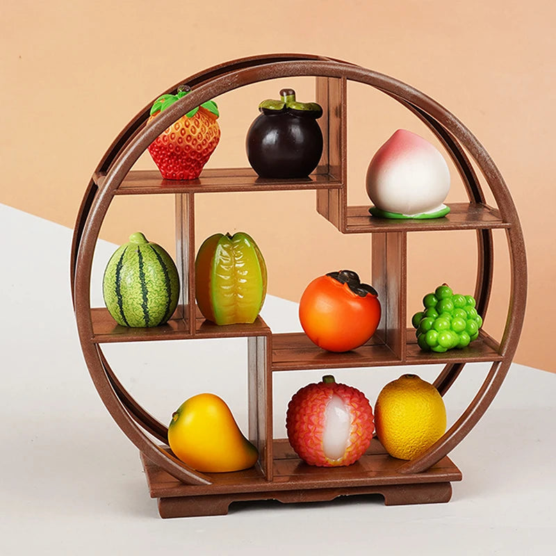 Dollhouse Scene Setup DIY Tool; Bogu Empty Shelf Miniature Display Stand 1PC Storage Rack Model Toy Accessory