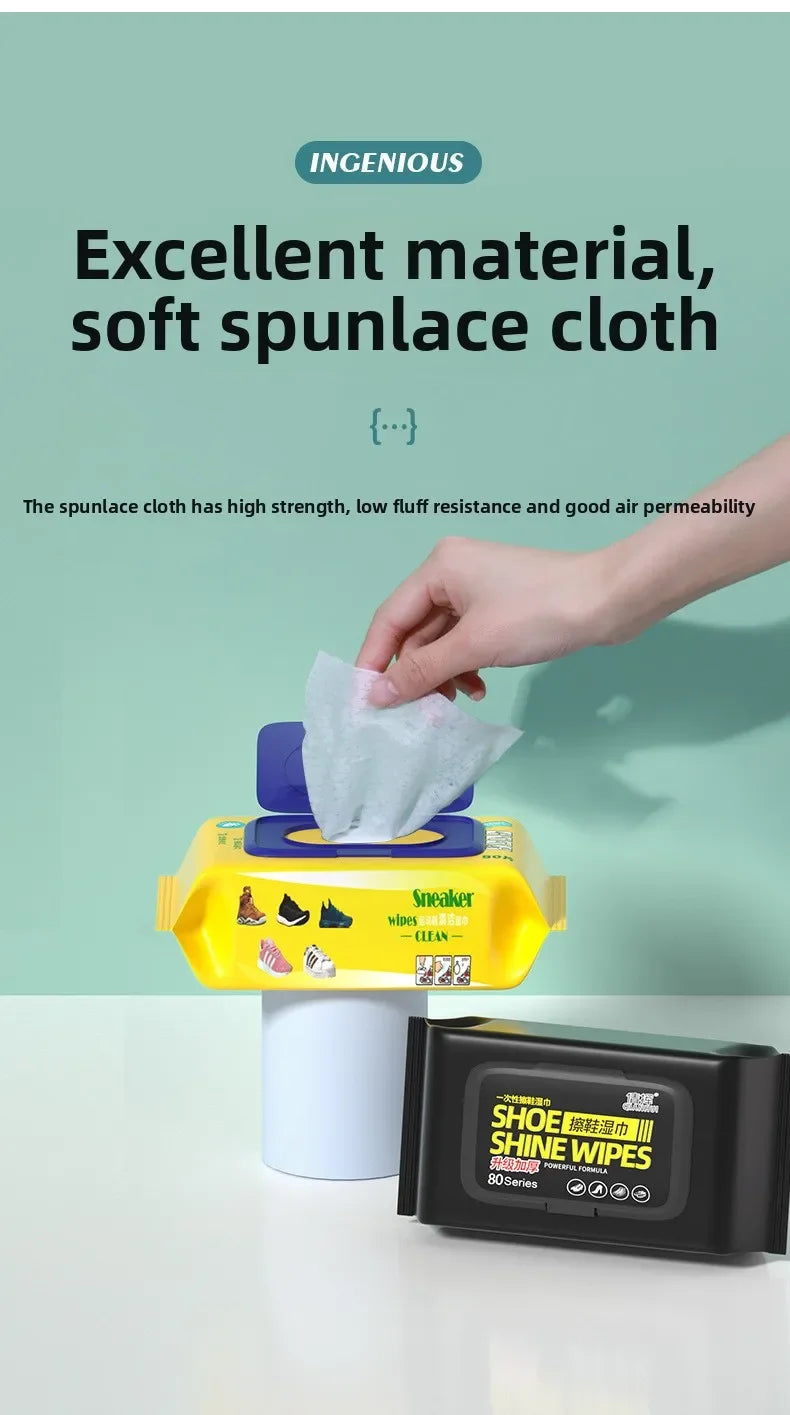 Disposable Wipes Shoe Cleaning Products Clean Slippers Cotton Wipes for Wiping Screens Cleaner Shoes Sneakers Household Home