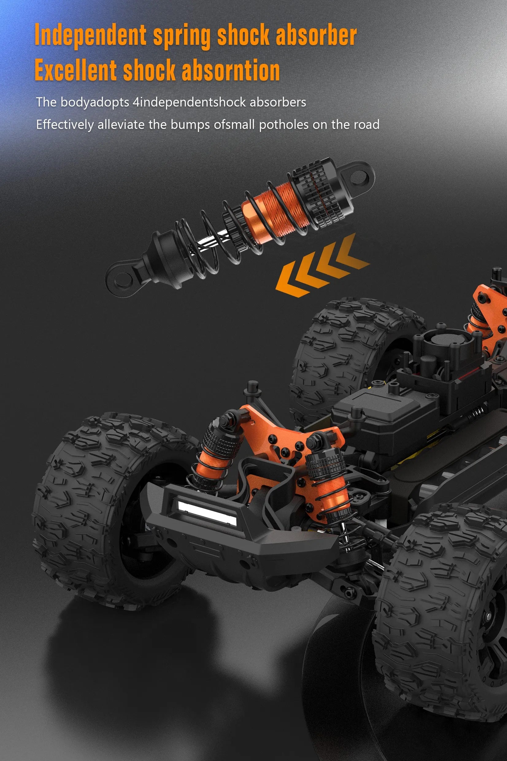 JIUSI MT14R 1/14 RC Racing Car 3S Battery 4WD 80km/h Brushless Motor 2.4G Remote Control 35C High Speed Off-road RC Truck