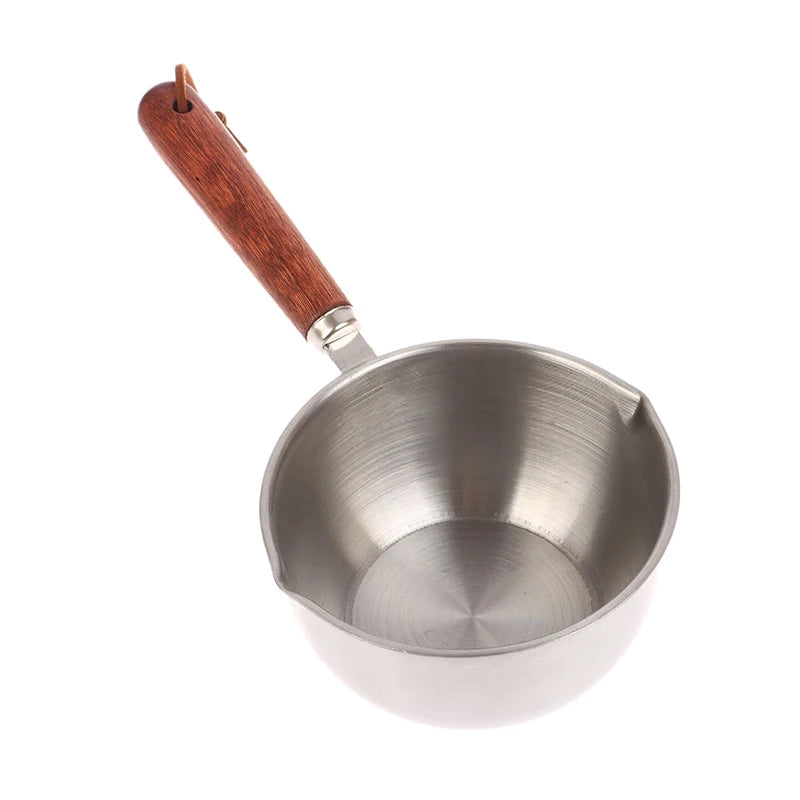 300ML Small Milk Pots Stainless Steel Hot Oil Skillet Household Oil Heater Sauce Pans Kitchen Spice Tool
