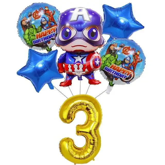 Marvel The Avengers Birthday Supplies Disposable Plate Napkin Cup Tablecloth Balloon for Kids Boy Superhero Party Decorations