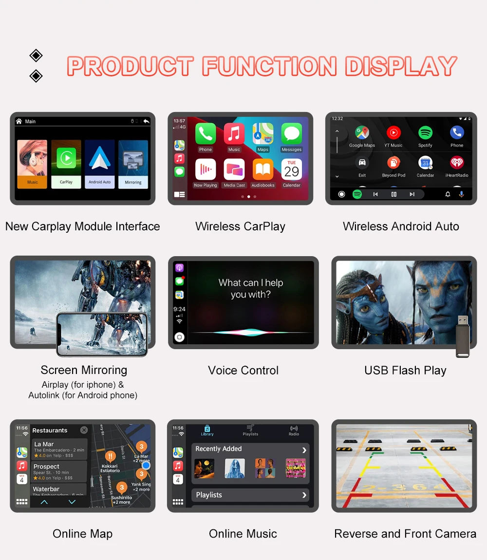 Wireless Carplay Becker Module For Mercedes Benz Class C W204 C204 S204 NTG 4.5 Support Android Auto Mirroring GPS Navigation