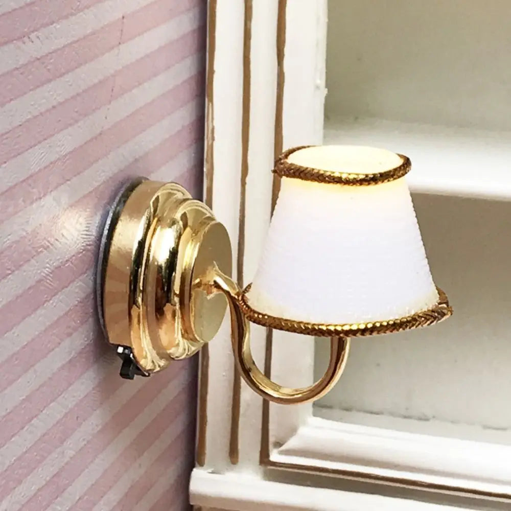 Dollhouse Light 1:12 Scale Floor/Ceiling/Wall Lamp Miniature Retro Chandelier Doll Accessories Scene Model Mini Furniture Gift