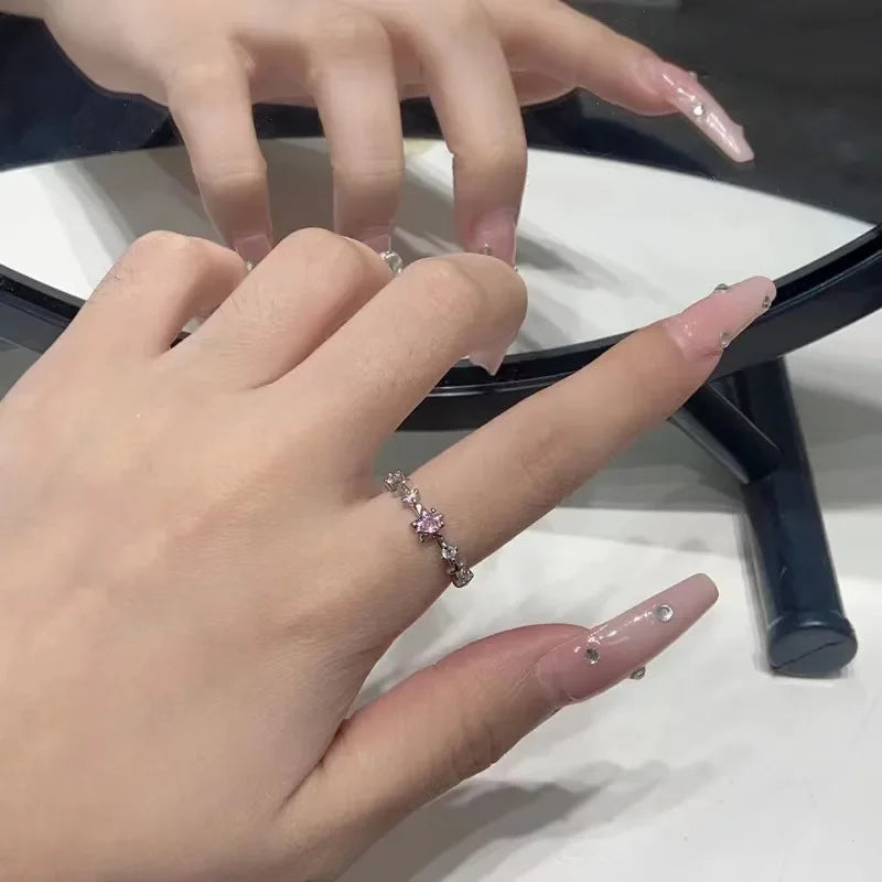 Star Couple Models Adjustable Ring Men And Women Simple Index Finger Rings Light Luxury Tide Cool Pair Of Rings Jewelry Gift