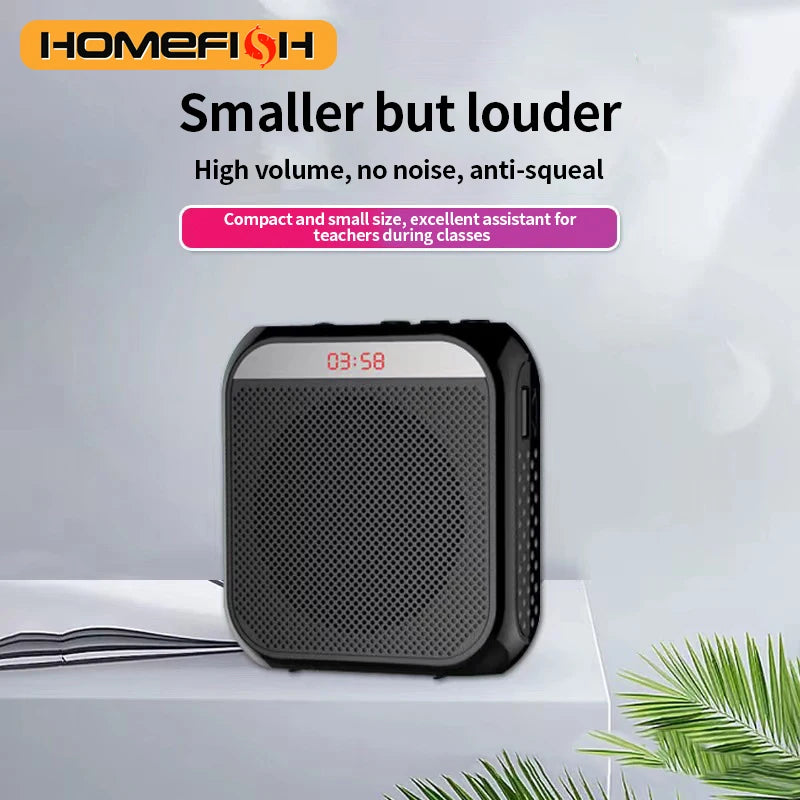 Portable speaker, voice and audio amplifier with microphone, tour guide, shopping mall hawking, teacher, teaching speaker, playe
