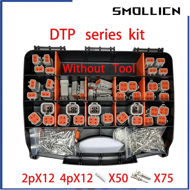 1 BOX 226 Pcs Deutsch DTP Series Waterproof Connector Wire Kit Repair Tool Box DTP06-2S DTP06-4S DTP04-2P DTP04-4P