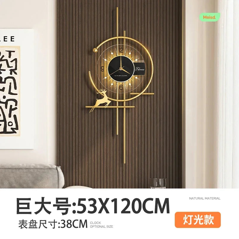 Popular Dining Room Wall Clock Minimalist Luxury Decor Silent Quartz Clock Creative Kitchen Living Room Art Home Decor