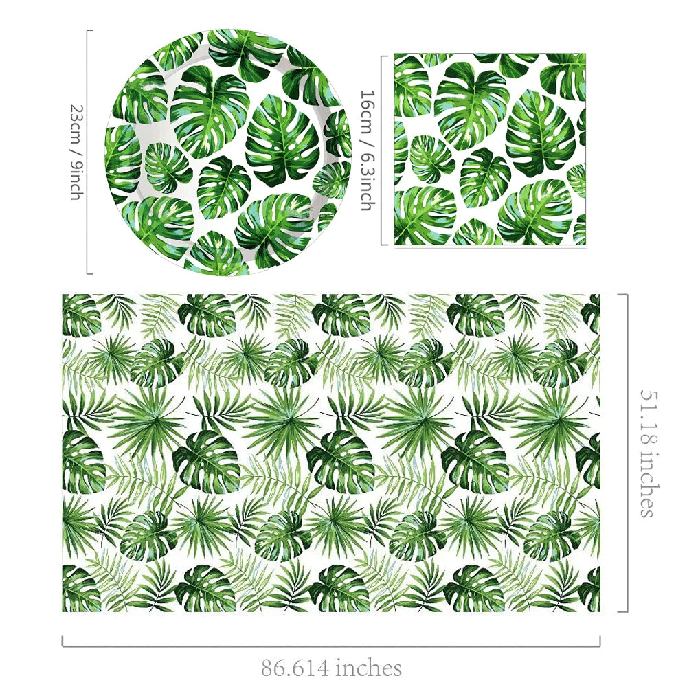 Woodland Animal Print Tablecloth Disposable Plates Napkins Cups Kids Jungle Safari Birthday Party Table Decoration & Accessories
